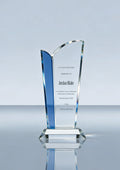 2D Etched Edge Crystal Trophy Award