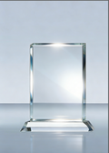 Etched Rectangle Crystal Trophy Award